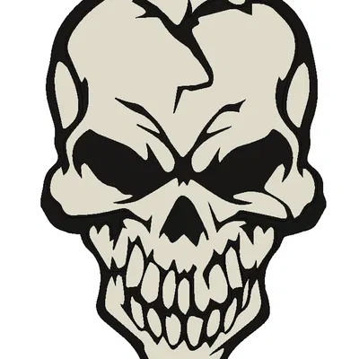 Trang trí đầu lâu phẳng Halloween cho MMU hoặc thay đổi màu sắc