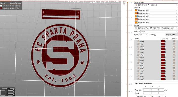 Đế lót ly HC SPARTA PRAHA in 3D - Image 1