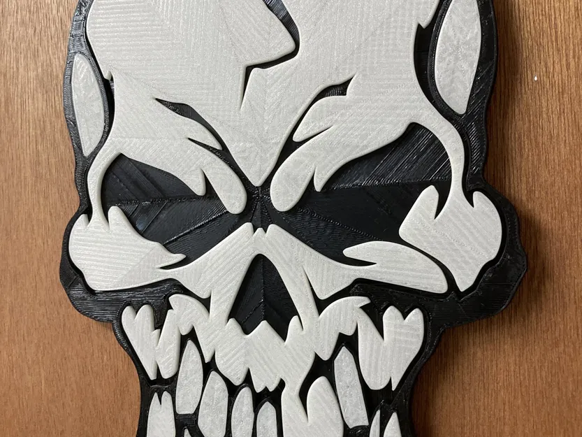 Trang trí tường đầu lâu phẳng Halloween - Image 1