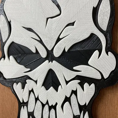 Trang trí tường đầu lâu phẳng Halloween