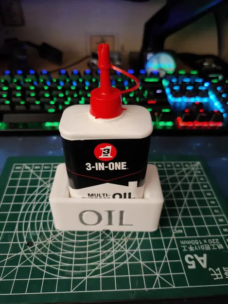 Giá đỡ bình dầu nhẹ Gridfinity chống đổ - Image 3