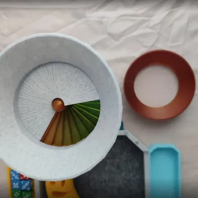 Tháp xúc xắc với phễu cho mô hình in tại chỗ