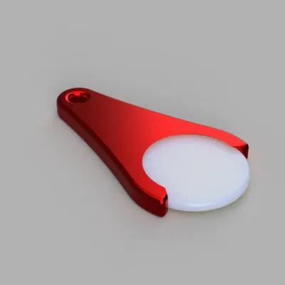 **Tiền xu để giải phóng giỏ hàng có móc chìa khóa**