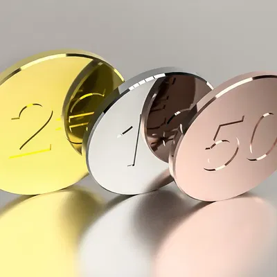 Tiền xu Euro mô phỏng 50 cent, 1€ và 2€ để sử dụng