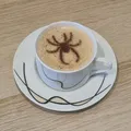 Mẫu trang trí hình nhện cho cà phê - Thumbnail 1