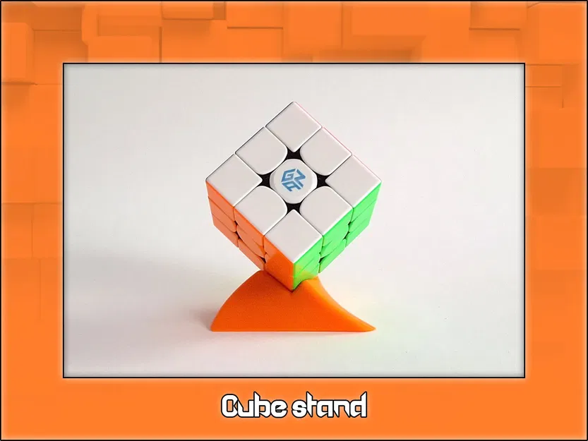 Giá đỡ Rubik's cube nhỏ cho bé trai với thiết kế góc cạnh - Image 1