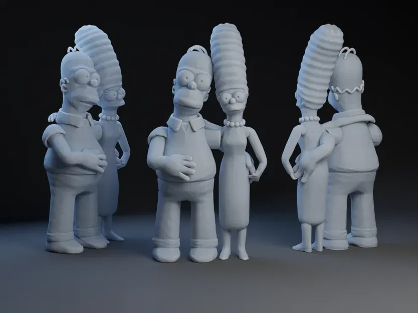 Marge và Homer Simpson trong tác phẩm điêu khắc nghệ thuật - Image 1