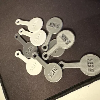 Tiền xu 5 SEK cho giỏ hàng tại Thụy Điển