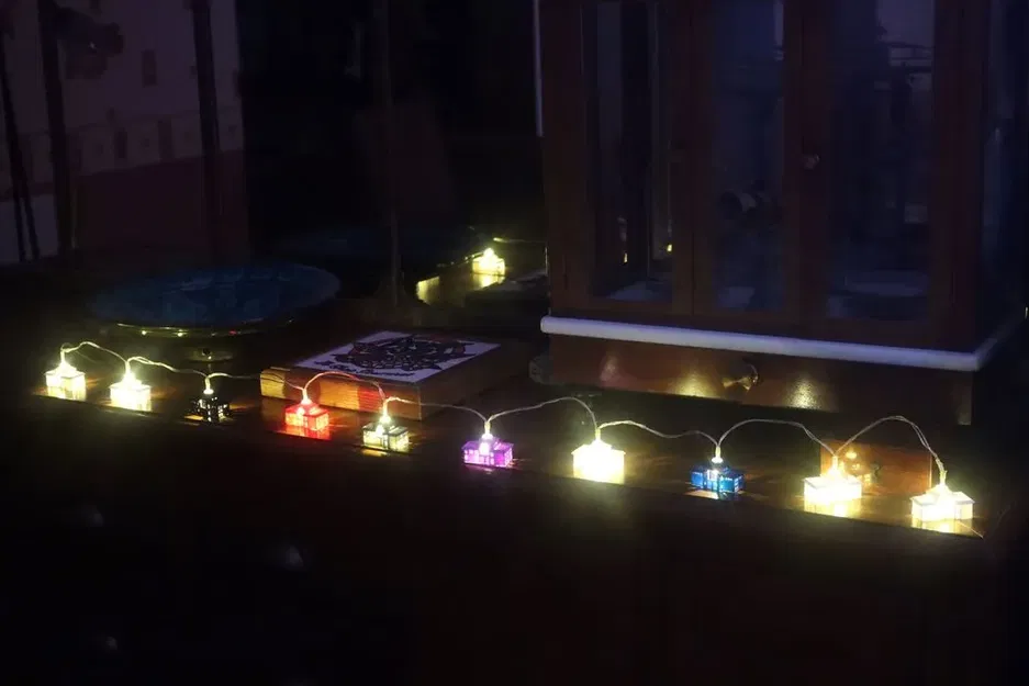 Đèn trang trí ga RER-B Massy từ guirlande điện cũ - Image 2