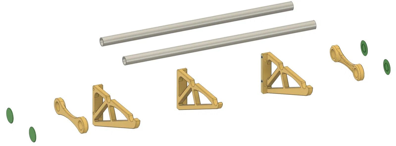 Giá đỡ cuộn filament bằng ống nhôm 10mm dễ in và lắp ráp - Image 1