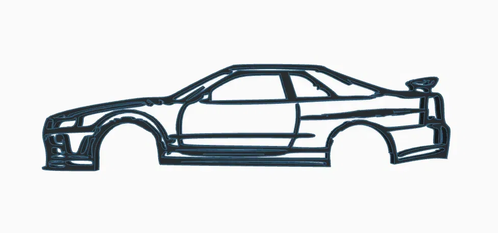 Nghệ thuật 2D xe Nissan Skyline R34 - Image 1