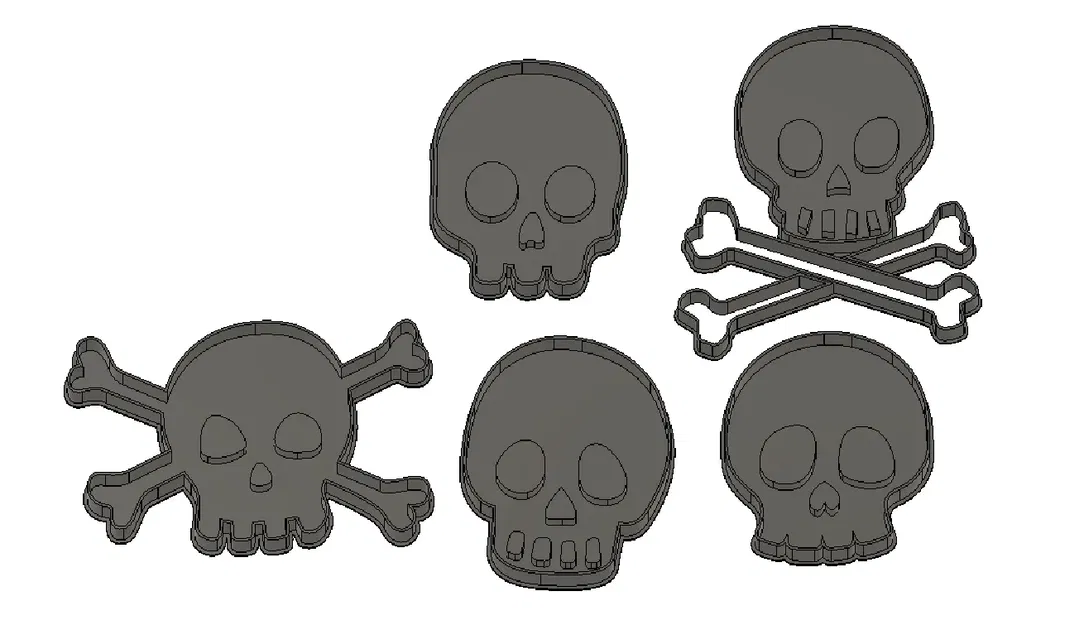 Khuôn bánh quy hình đầu lâu và xương chéo - Image 2