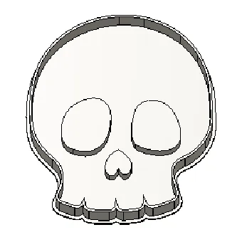 Khuôn bánh quy hình đầu lâu và xương chéo - Image 3