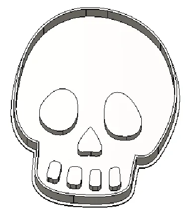 Khuôn bánh quy hình đầu lâu và xương chéo - Image 5