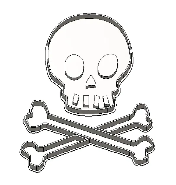 Khuôn bánh quy hình đầu lâu và xương chéo - Image 6