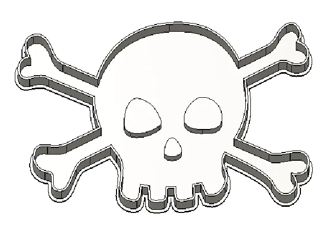 Khuôn bánh quy hình đầu lâu và xương chéo - Image 7