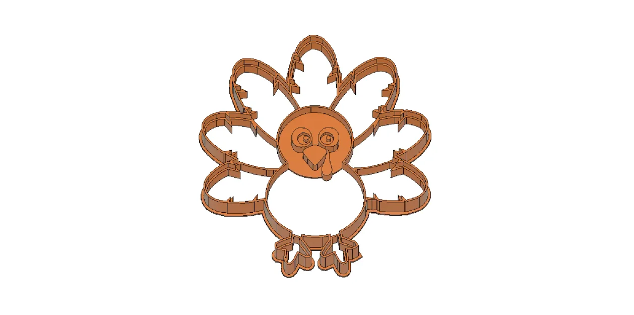 Cutter bánh quy hình gà tây 4 inch rộng - Image 2
