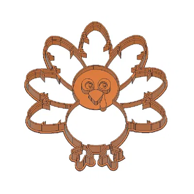 Cutter bánh quy hình gà tây 4 inch rộng