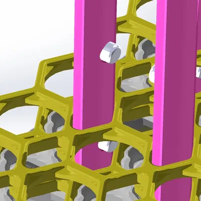Giá đỡ dụng cụ viết và vẽ thiết kế hình lục giác