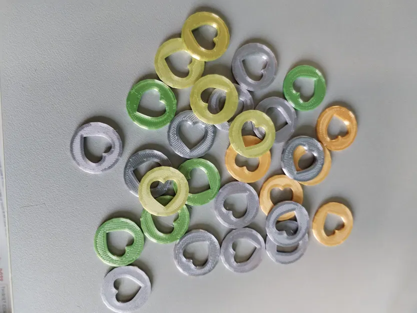 Jeton hình trái tim 23mm cho trò chơi và phần thưởng - Image 1