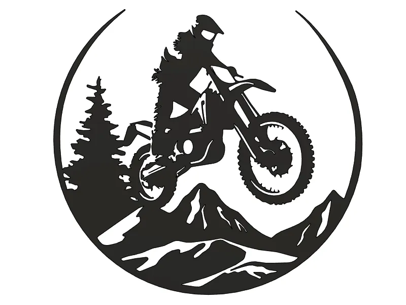 Mô hình xe đạp địa hình Enduro nghệ thuật treo tường - Image 2