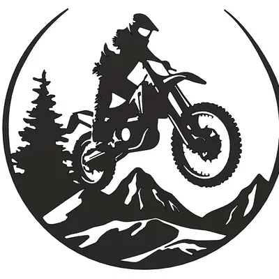 Mô hình xe đạp địa hình Enduro nghệ thuật treo tường