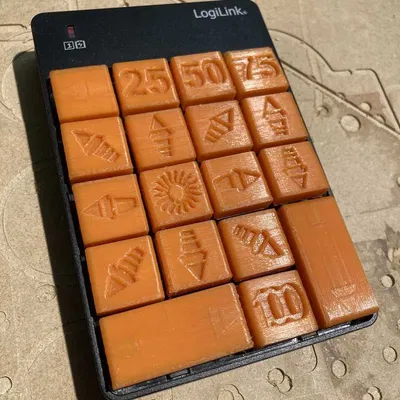 Nút bấm CNC cho bàn phím số LogiLink dưới ESTLCAM