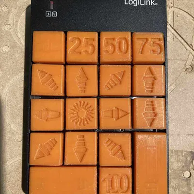 Nút bấm CNC cho bàn phím số LogiLink dưới ESTLCAM