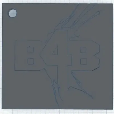 Móc chìa khóa lấy cảm hứng từ logo game Back 4 Blood