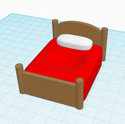 Giường nhỏ cho Tamagotchi nghỉ ngơi bên cạnh bàn đêm