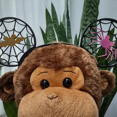 Tai chuột Mickey Halloween với mạng nhện cho băng đô HairSnaps