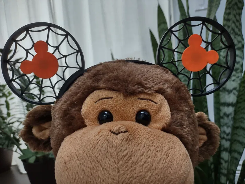 Tai chuột Mickey Halloween với mạng nhện cho băng đô HairSnaps - Image 2