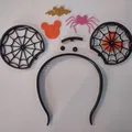Tai chuột Mickey Halloween với mạng nhện cho băng đô HairSnaps - Thumbnail 3