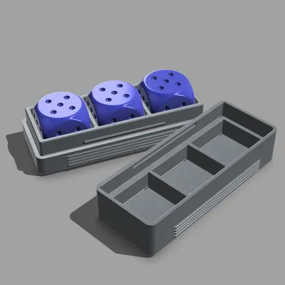 Hộp xúc xắc ba viên 6 mặt cho trò chơi bàn