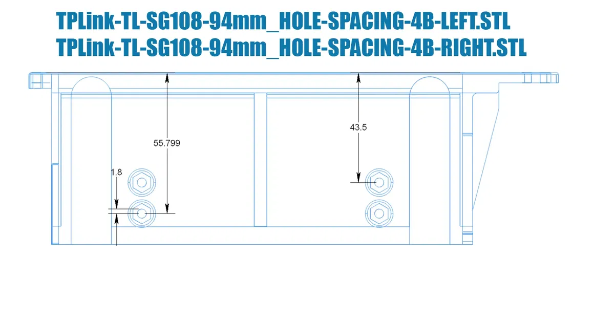 Giá đỡ relay 1U mô-đun cho switch TP-Link TL-SG108 hoặc Netgear GS308 - Image 5