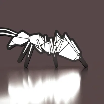 Đèn bàn hình con kiến bằng origami