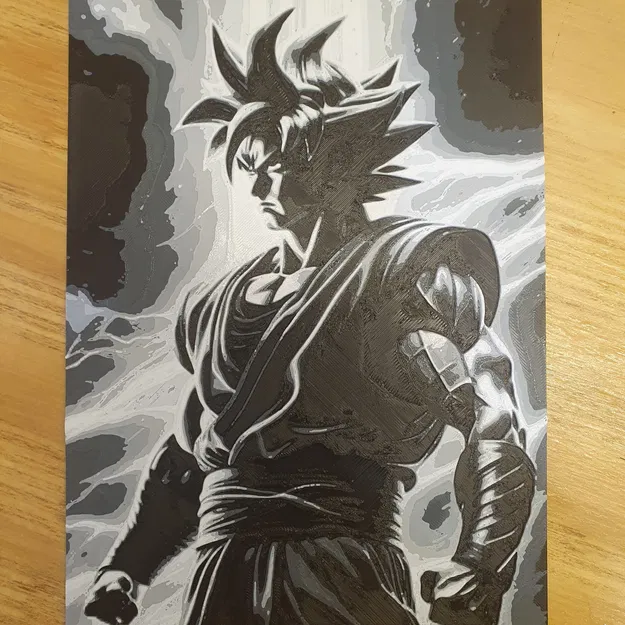 Chân dung Goku in 3D với nhiều màu sắc filamento - Image 1