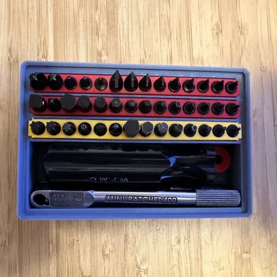 Giá đỡ Gridfinity cho bộ dụng cụ Mini-Ratchet Super Deluxe