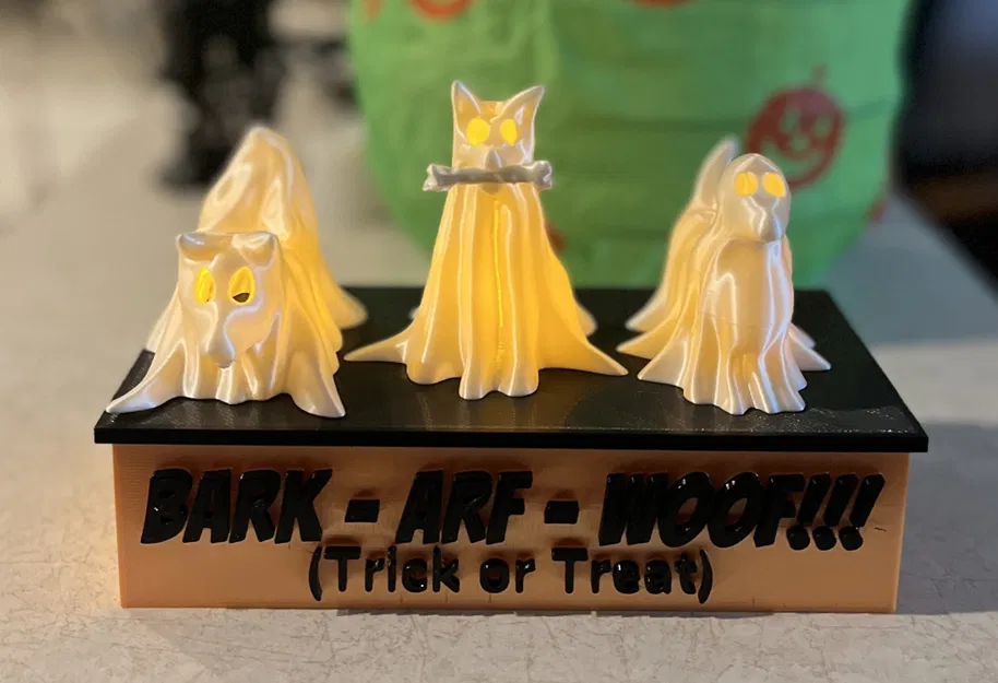 Giá đỡ ánh sáng LED cho bộ ba chó ma Halloween - Image 2