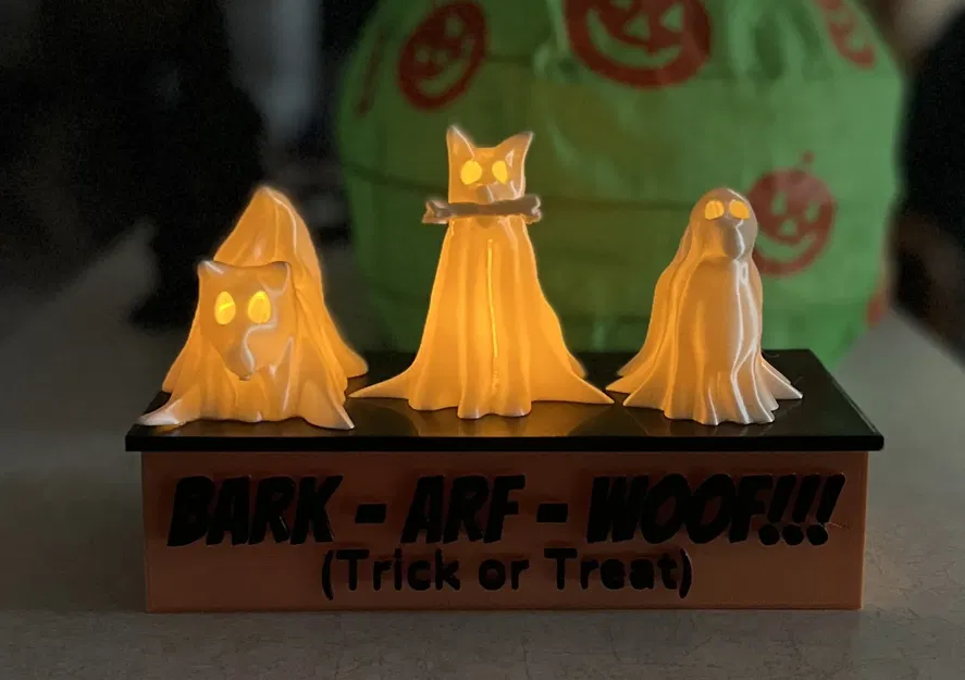 Giá đỡ ánh sáng LED cho bộ ba chó ma Halloween - Image 3