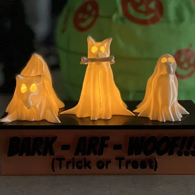 Giá đỡ ánh sáng LED cho bộ ba chó ma Halloween