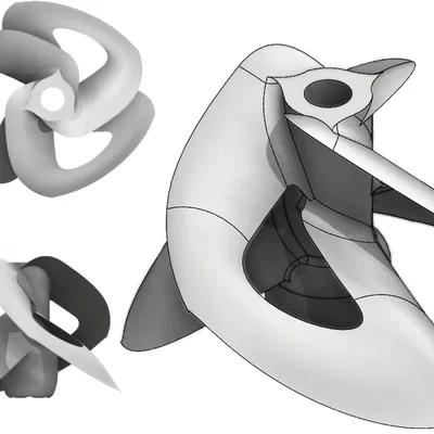 Cánh quạt thuyền toroidal 40mm với lưỡi cắt 30 độ