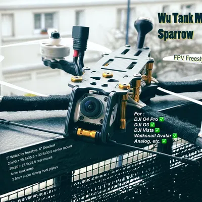 Khung freestyle WU TANK MAX2 (phiên bản Sparrow) cho drone 5 & 6 inch
