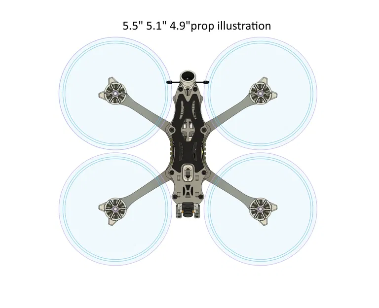 Khung freestyle 5 inch SKELTER5 cho drone - Image 5
