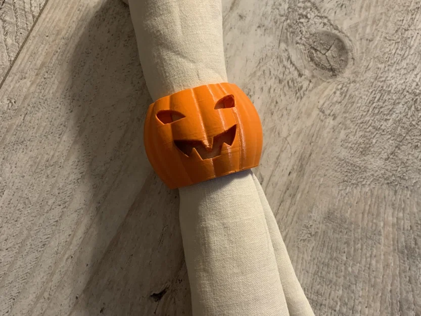 Vòng tay khăn ăn hình bí ngô Halloween - Image 1