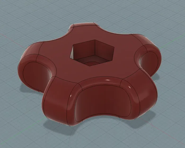 Núm điều chỉnh hình sao 5 điểm 1/4"x20 cho máy móc - Image 1