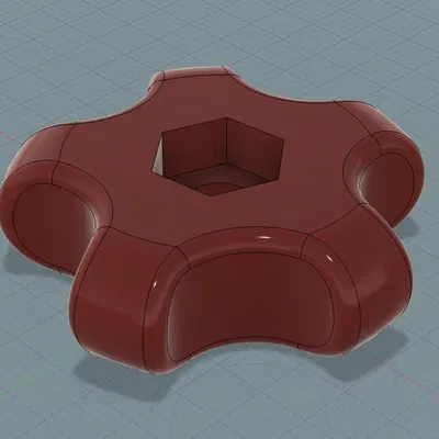 Núm điều chỉnh hình sao 5 điểm 1/4"x20 cho máy móc