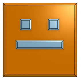 Biểu tượng Geometry Dash 3D cao 1.5cm - Image 1