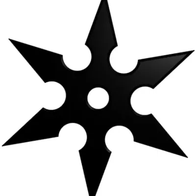 Ngôi sao ninja 3D cao 0.2cm