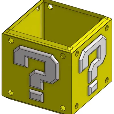 Hộp Mario 3D cao 3cm với nắp hộp 0.6cm